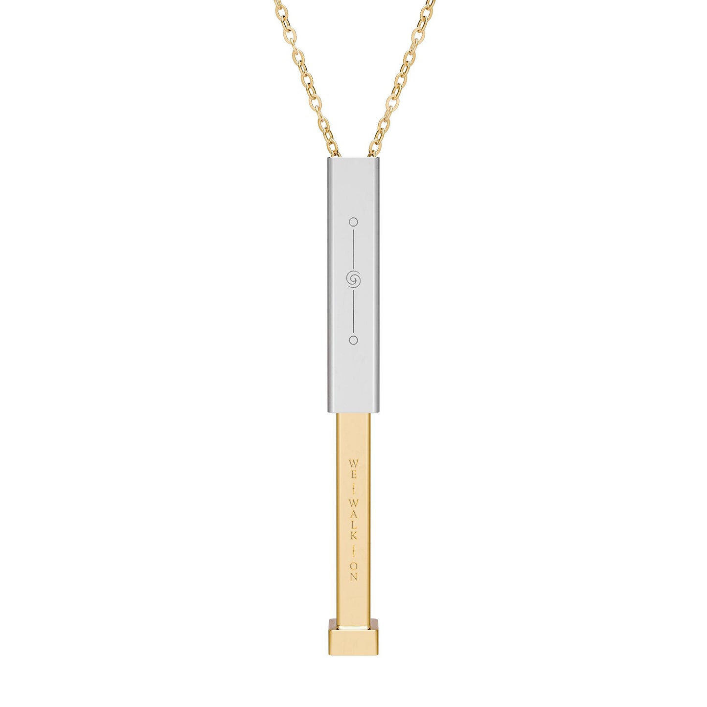 Hidden Message Sliding Bar Necklace (Engraving)