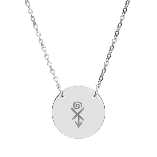 Engraved Circle Necklace — Personalized Constellation Disc Jewelry